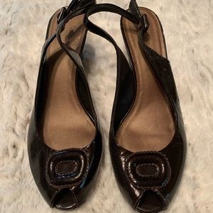 Clarks wedge open toe sandals